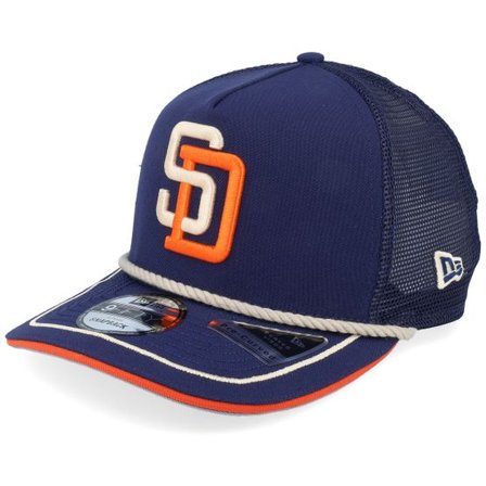 New Era - MLB Blå trucker Keps - San Diego Padres Vintage Team Rope 9FIFTY Dark Royal A-frame @ Hatstore