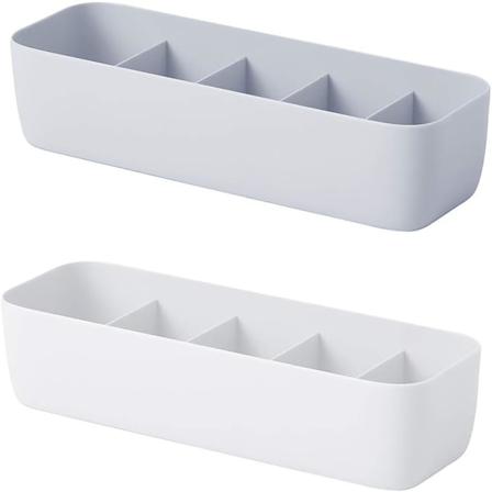 2-delers skufforganisator for undertøy, plastundertøysorganisator, PP plast skufforganisatorer for bh, sokk, slips, skjerf (2 farger)