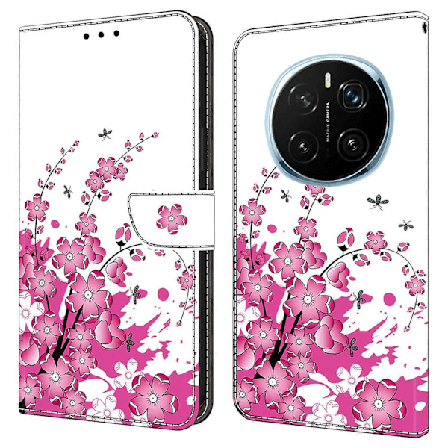 For Honor Magic7 Pro 5G Deksel PU Lær Lommebok Telefondeksel med Støtte