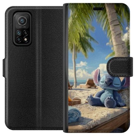 Kompatibelt Lommeboketui til Xiaomi Xiaomi Mi 10T Pro 5G Disney Stitch klemmer skilpadde tropisk strand