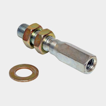 Dometic Seastar Solutions Nippel stoppkabel hölje 290449 i metall med kontramuttrar för marin användning och båt