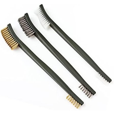 3 stk Mini Wire Brush Sett, Rust og Malingrenser for Metall, Rengjøring, ZQKLA