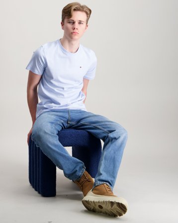 Tommy Hilfiger ESSENTIAL COTTON REG FIT TEE SS Blå T-skjorter Gutt - Kids Brand Store