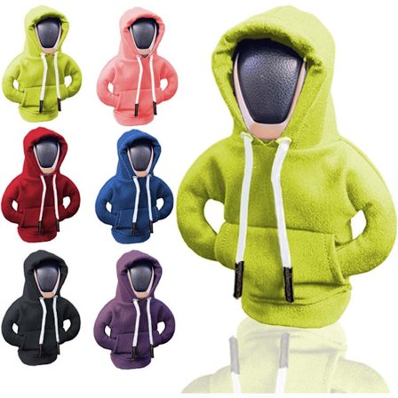 Girspakhettegenser, Morsom Bilutstyr Hettegenser for Girspak, Innvendig Bil Girspak Hettegenser Hettegenser Bil Girskiftdeksel, Kle Opp Knappen Din