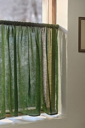 Jotex - Cafégardin Linnemix Mörkgrön LILL - Köp Gardinkappor hos Jotex