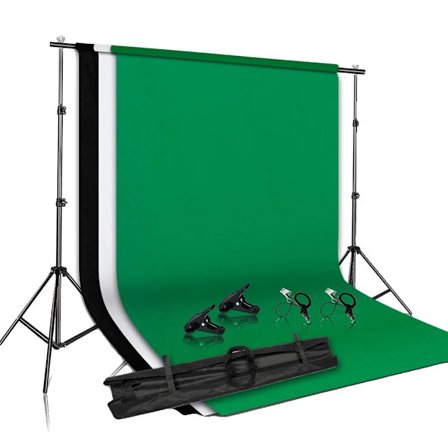 Fotobakgrundstativ, justerbar höjd, grönt skärmsupport,2000x3000, Kit 4