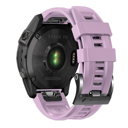 Silikonarmband för Garmin Tactix 7 Pro/Fenix 7X/Fenix 6X Pro, 26 mm, med svart spänne