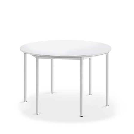Tisch BORÅS, rund, Ø1200x720 mm, Laminat weiß, weiß