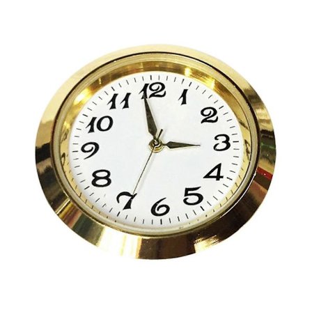 Rund Klockinsats Klockrörelse Klocka för Diameter 1-3/8 Tums Hål Argent (FMY)