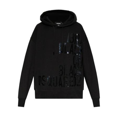 Dsquared2 Hoodie with logo print Sort, Herre