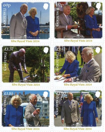 Guernsey - Royalt besøg 2024 - Postfrisk sæt 6v