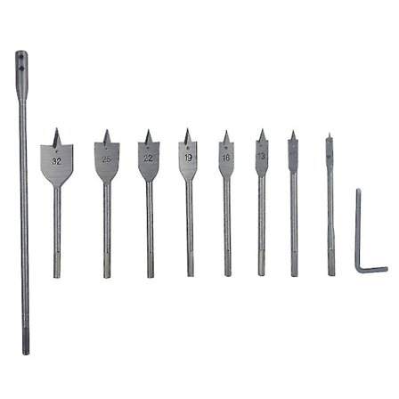 1 sarja 6-32mm kuusikulmainen kahva tasainen poranterä 3-pisteen puuntyöstöavaustyökalut