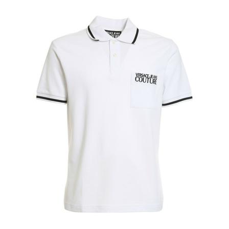 Versace Jeans Couture, Polo Logo Shirt Wit, Heren, Maat:L