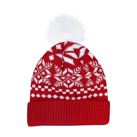Jouluhattu naisille, neulottu villahattu, lämmin talvihattu ulkokäyttöön, joulukoriste