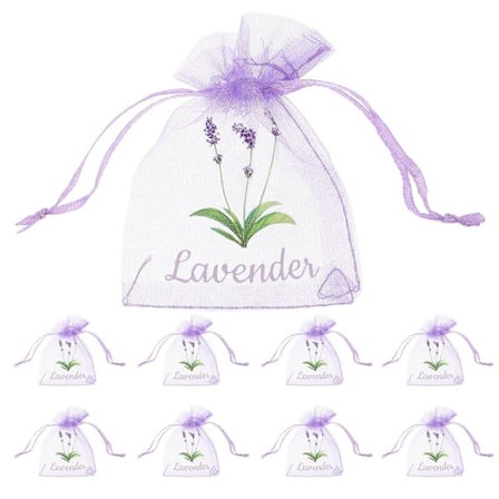 20 stk. Lavendelposer Snørelukningsposer Tomme Organzaposer Pose Tomme Poser Organza Gazeposer til Lavendelurter Krydderier