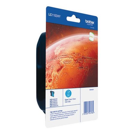 Brother Bläckpatron LC1100HY C, LC-1100HYC, Innobella -bläck, cyan, singelförpackning, hög kapacitet - Lyreco - Toner och bläck - Bläckpatroner - 