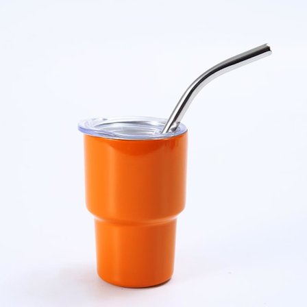 Mini Tumbler Shot Glass med sugrör 3Oz - Mini Tumbler Shot Glass Rostfritt Stål Mini Bilmugg Med Sugrör och Lock, Bärbar Hem, Kontor, Utomhus