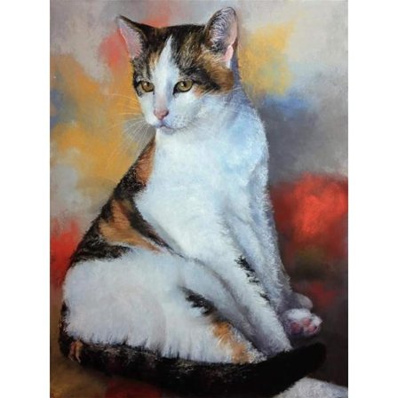 Noble Cat DIY Diamond Painting Kit, Animal Diamond Art Full Round Diamond Diamond Painting , Handdekorerad Korsstygn Canvas (12x16 tum)