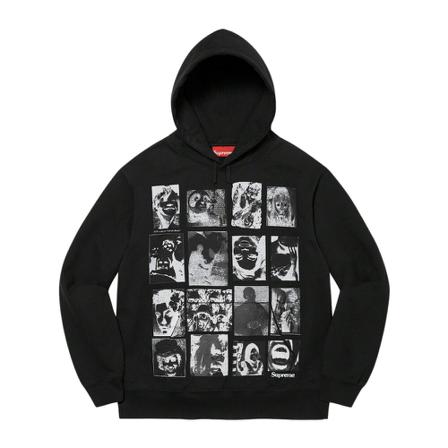 Supreme, Hoodie Zwart, Heren, Maat:XL