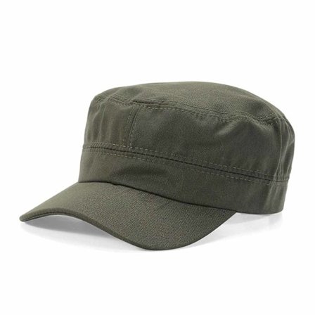 Green Army Cap - Flat Armandkeps Military Put