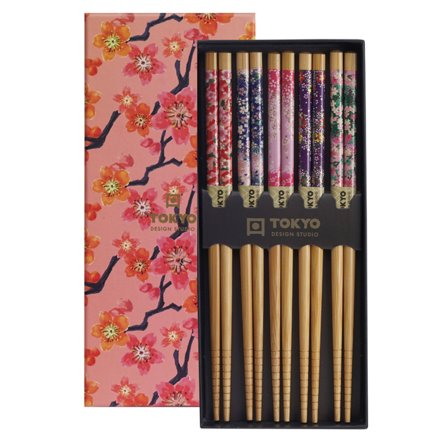 Tokyo design studio Spisepinner gavesett, 5 par, sakura