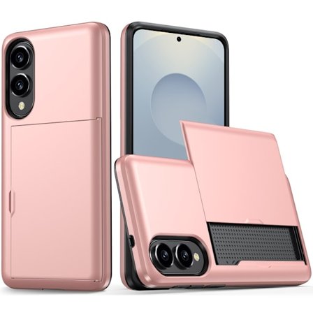 SKALO Samsung S25 Edge Armor Korttikotelo Suojakuori - Ruusukulta