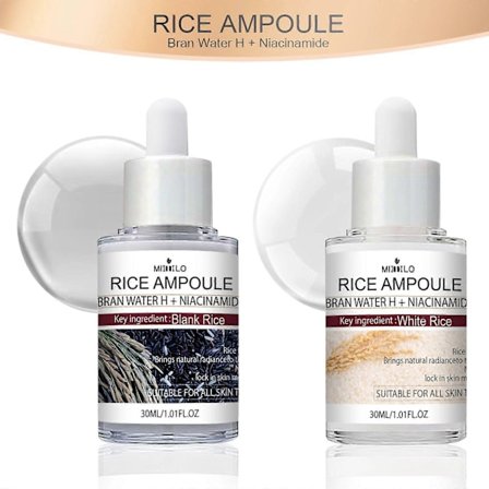 Ris Peeling Ampul, Ansigts Exfoliering Pore Minimizer til Ansigtet, Ris Ampul Blød Exfolierende Ansigt&Krops Scrub Død Hud Fjerner, Fugtgivende, Glat,