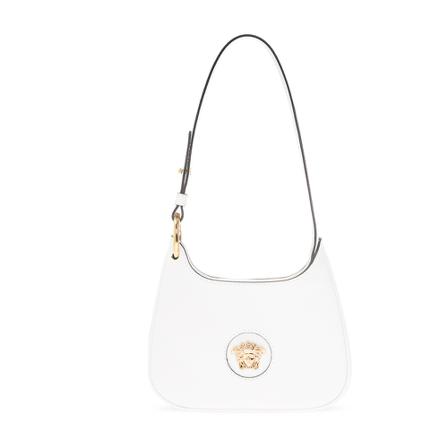 Versace, La Medusa Small shoulder bag Wit, Dames, Maat:ONE Size,leer