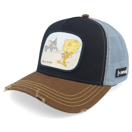 Capslab - Blau Trucker Cap - Tom & Jerry Blue/Brown A-Frame Trucker @ Hatstore