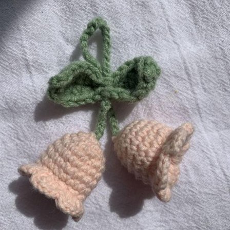 Bell Orkide Blomster Anheng Kunstige Heklede Blomster ROSA 2