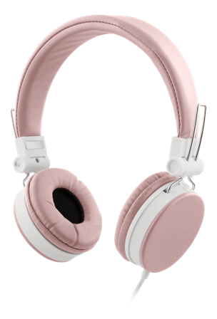 STREETZ headset for smartphone, microphone, 1-button, 1,5m, pink