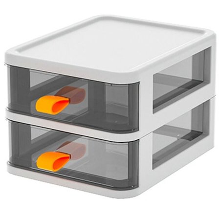 Gennemsigtig skrivebordsarrangør kasser opbevarings skuffer flerlags plastbeholder kontor kontorartikler arrangør opbevaringsboks B