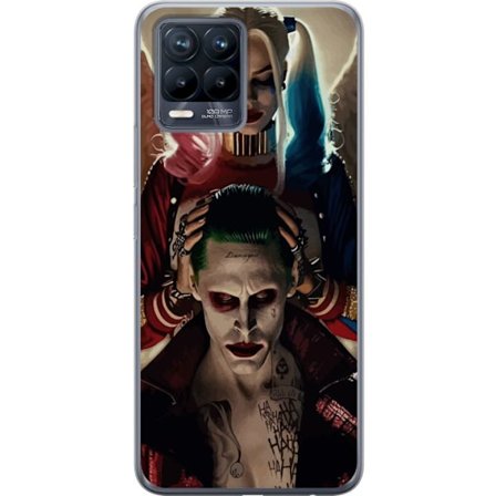 Kompatibelt Mobilskal till Realme Realme 8 Joker och Harley Quinn DC Comics Suicide Squad poster retro komiska skurkar par film fanart design