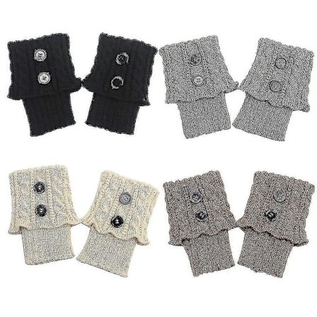 Leggvarmere Dame Vinter Strikkede Sokker Støvelbeskyttere Hold Varmen Sokker Ensfargede Sokker Støvelvarmere Støveloverdeler