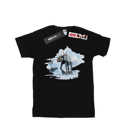 Star Wars Boys Jul AT-AT Ren T-Shirt 7-8 År Svart