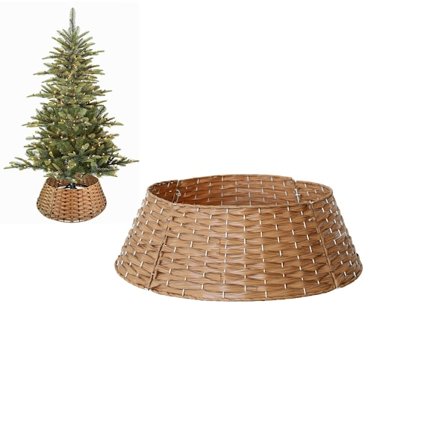 Modern Trädkjol Alternativ, Innovativ Låsdesign Robust och Långvarig Rustik Handgjord Julgransring, Handgjord Julgran