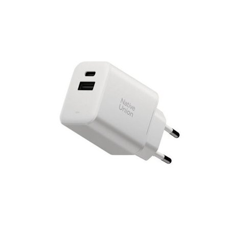 Lader - Native Union - GaN PD 45W - Hurtigopladning - USB-C og USB-A - Øko-design