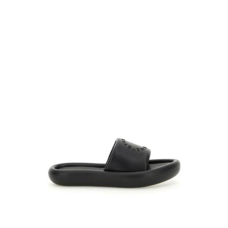 Stella McCartney faux leather air sliders , Zwart , Dames , Maat: 40 EU