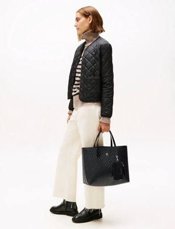 Tommy Hilfiger Th Icon Satchel Mono - Black - ONE SIZE