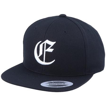 Iconic - Svart snapback Caps - E Letter 3D Black Snapback @ Hatstore