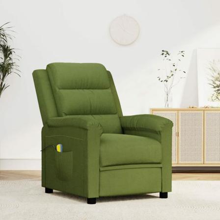Vidaxl Massagefåtölj Ljusgrön Sammet Grön