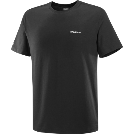 Salomon - première couche pour homme Chest Logo Regular Tee M - Deep Black - M