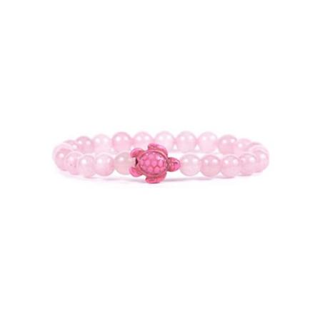 Havssköldpadda spårningsarmband Robust och hållbart turkos stenarmband för kvinnor Flickor Smycken Presenter pink