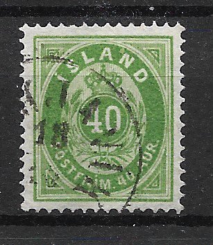 Island 1876 - AFA 11 - Stemplet