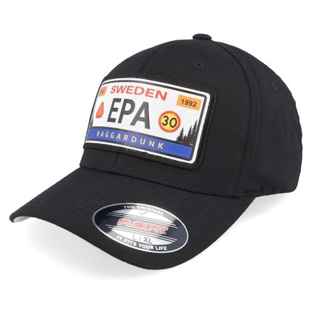 Iconic - Schwarz flexfit Cap - Epa Registreringsskylt Black Flexfit @ Hatstore