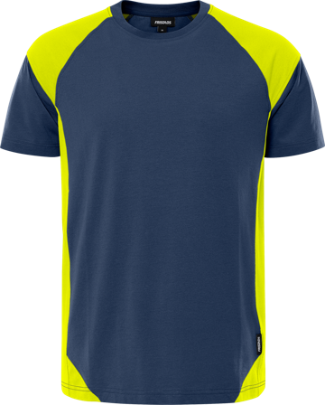 Fristads 7046 GTM T-shirt marinblå/gul Marinblå/gul, Kläder