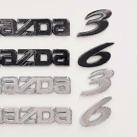 3D Krom Sort ABS Bogstaver Bagage Bagklap Bil Emblem Dekal til Mazda 3 6 Tilbehør Glossy Black