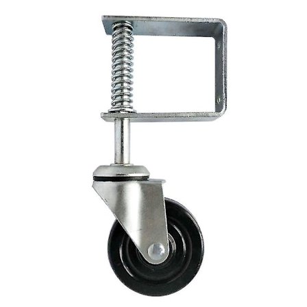 4 tum tunga gummi stumma fjäderbelastade grind dörrhjul gjutna