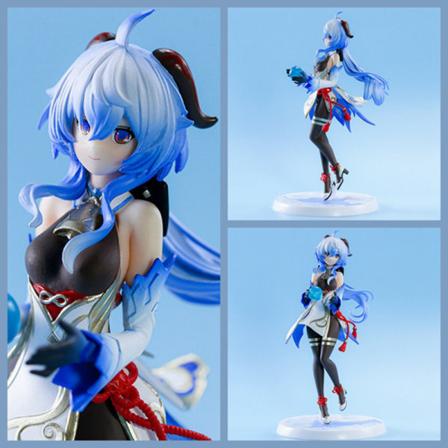 22CM Genshin Impact Figur GanYu Samlardekoration Anime m Blue One Size