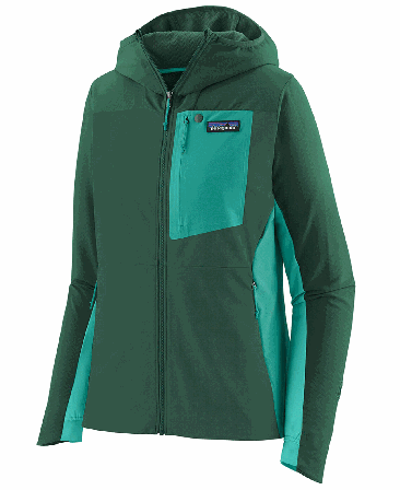 Patagonia W's R1 CrossStrata Hoody Conifer Green